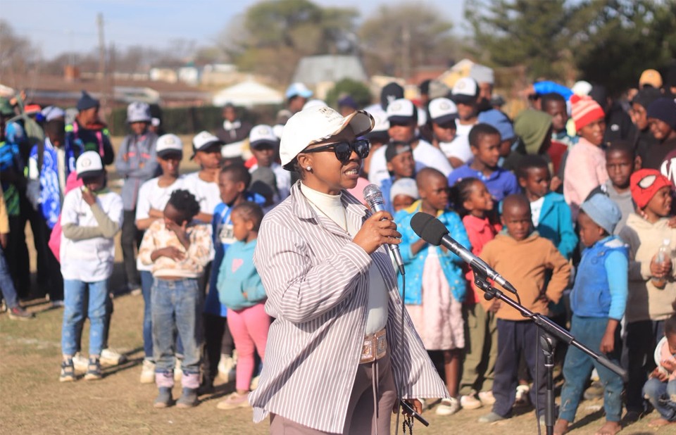 Hon. Mampho Tjabane Youth Development Games Bring Hope to Over 350 Children in Stadium Area